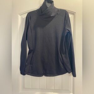 CALIA By Carrie Underwood Black Leopard Print Pullover Cowl Neck Jacket Size XL